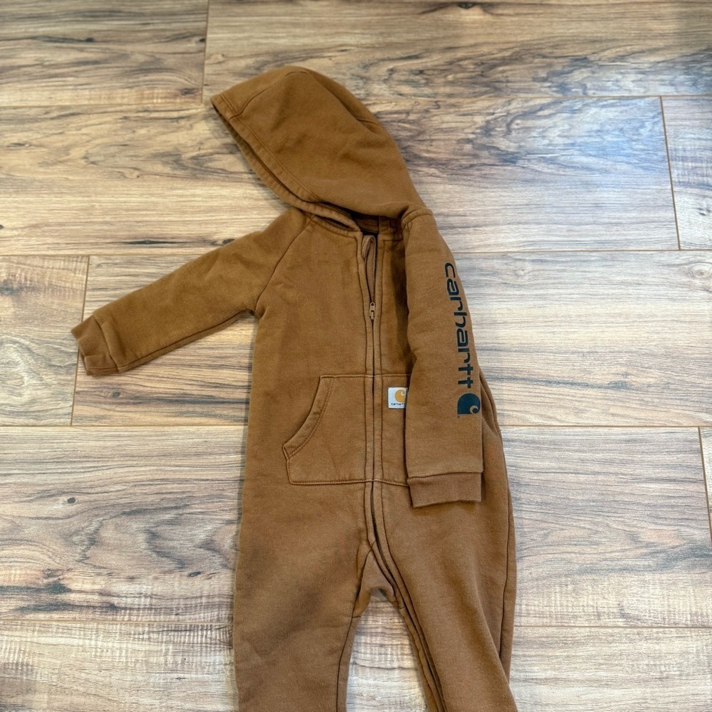 Carhartt Kids Brown Fleece Lined One Piece
